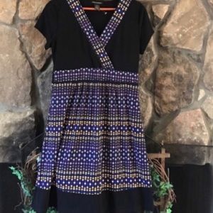 💜NWOT SUSAN LAWRENCE💜FLOWING GEO-PRINTED DRESS